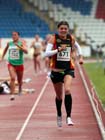 Kate Avery (Shildon) wins the 1500 metresat the 2012 England and North Champs.